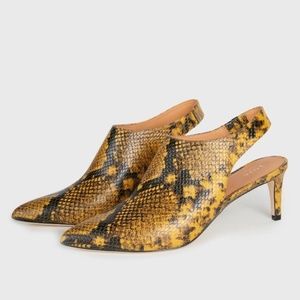 Joie Rines Pointed Toe Bootie Snakeskin SZ 37/7 NEW